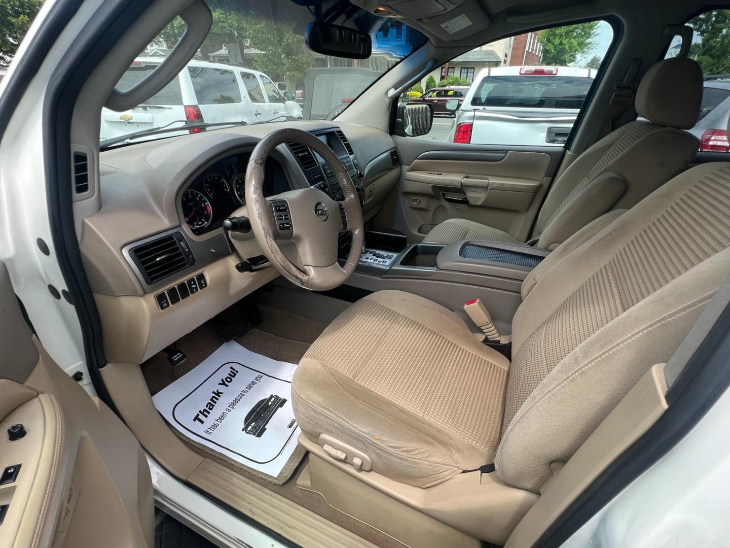 2008 White /beige Nissan Armada LE 4WD (5N1AA08C48N) with an 5.6L V8 DOHC 32V engine, located at 1018 Brunswick Ave, Trenton, NJ, 08638, (609) 989-0900, 40.240086, -74.748085 - This Nissan Armada has just been serviced and is ready to go! Very Clean and available for delivery right away! - Photo#7